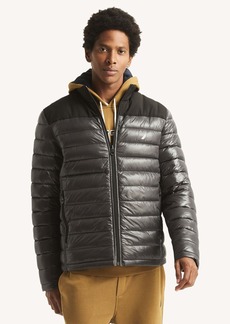 Nautica Mens Reversible Mixed Media Quilted Jacket