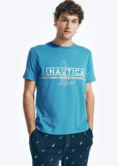 Nautica Mens Sailing Division Graphic Sleep T-Shirt