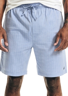 Nautica Men's Sleepwear, Blue Herringbone Short - Blue