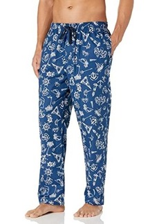 Mens Nautica Men's Soft Woven 100% Cotton Elastic Waistband Sleep Pajama Pant
