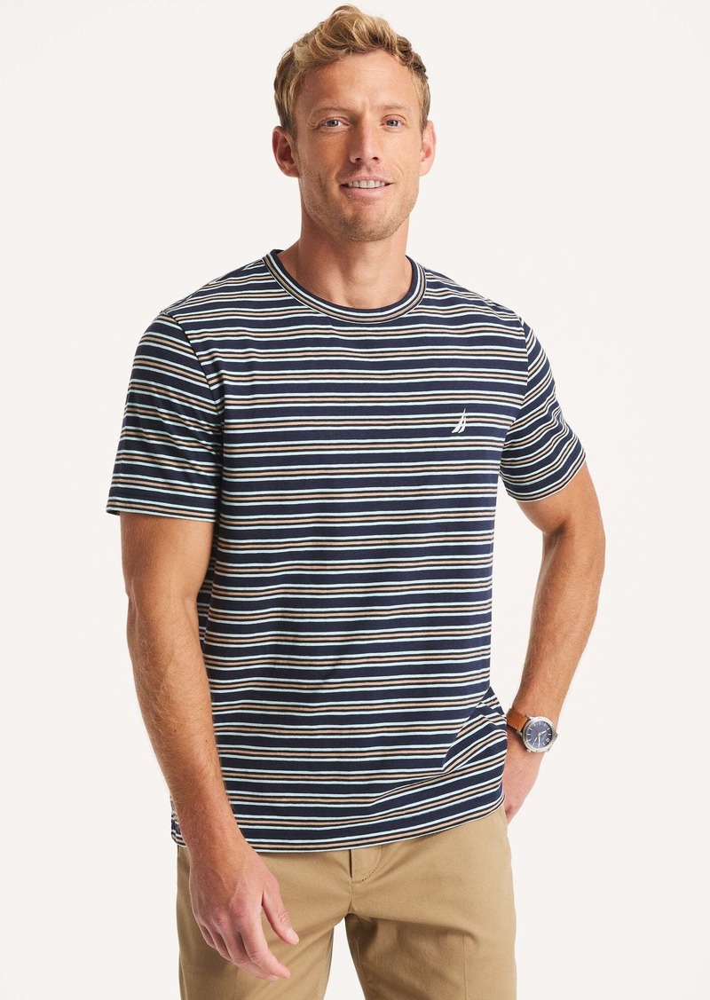 Nautica Mens Striped Crewneck T-Shirt