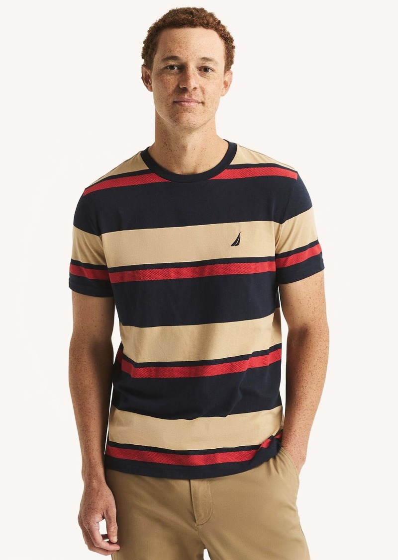 Nautica Mens Striped Crewneck T-Shirt