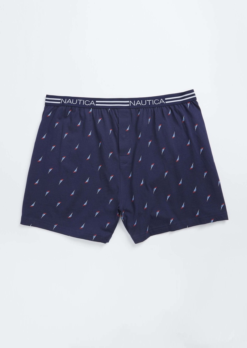 Nautica Mens Striped Sailboat Knit Boxer