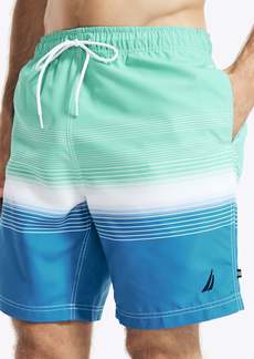 Nautica Mens Sustainably Crafted 8 Ombre Quick-Dry Swim