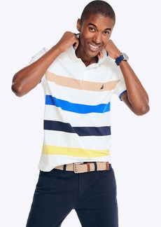 Nautica Mens Sustainably Crafted Classic Fit Striped Polo