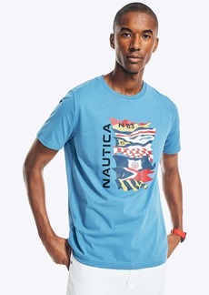 Nautica Mens Sustainably Crafted Flag Graphic T-Shirt