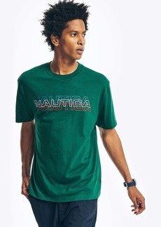 Nautica Mens Sustainably Crafted Logo Graphic T-Shirt