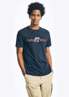 Nautica Mens Sustainably Crafted Logo Graphic T-Shirt