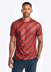 Nautica Mens Sustainably Crafted Navtech Logo-Stripe T-Shirt