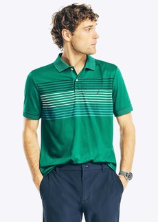 Nautica Mens Sustainably Crafted Navtech Striped Classic Fit Polo