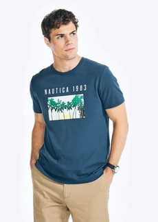 Nautica Mens Sustainably Crafted Palm Trees Graphic T-Shirt