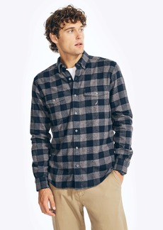 Nautica Mens Sustainably Crafted Plaid Flannel Shirt