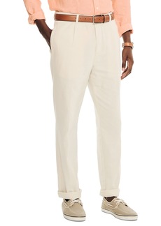 Nautica Men's Tailored-Fit Pleated Linen Blend Pants - Natural