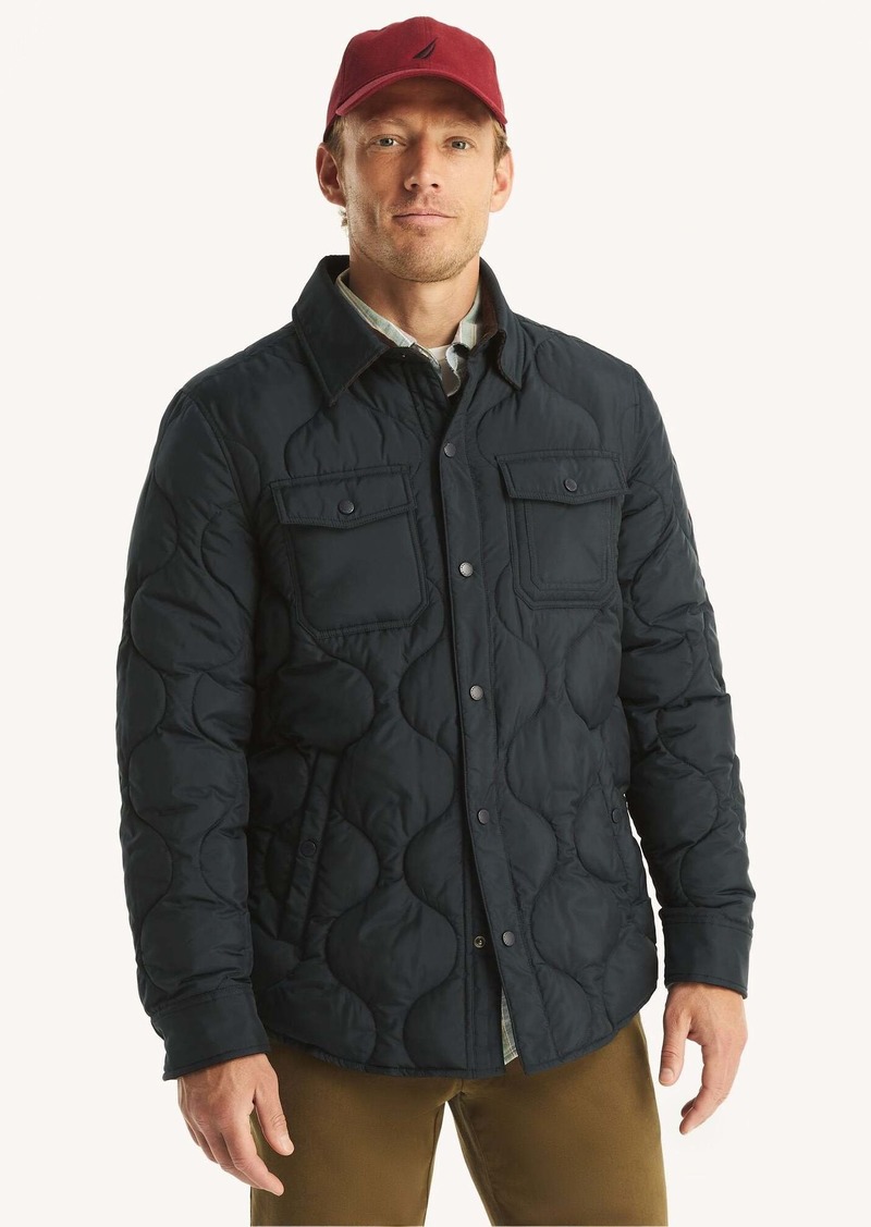 Nautica Mens Tempasphere Quilted Shirt Jacket