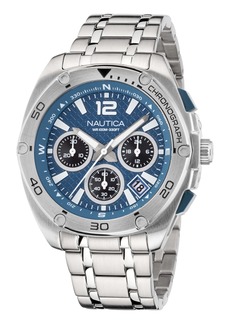 Nautica Mens Tin Can Bay Recycled Stainless Steel Chronograph Watch