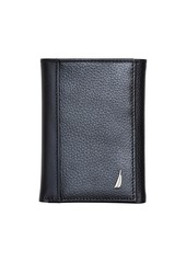 Nautica Men's Trifold Leather Wallet - Brown