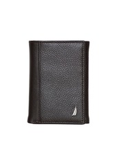 Nautica Men's Trifold Leather Wallet - Brown