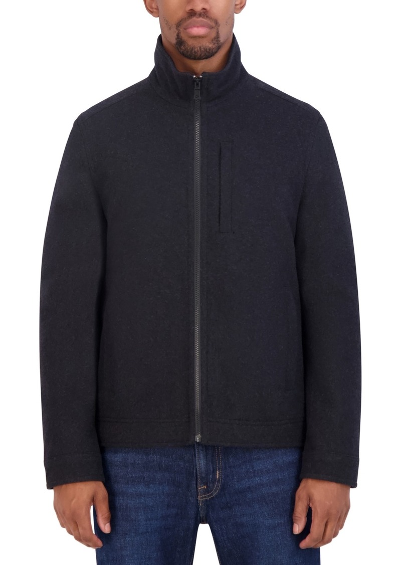 Nautica Men's Wool Blend Zip Jacket - Charcoal