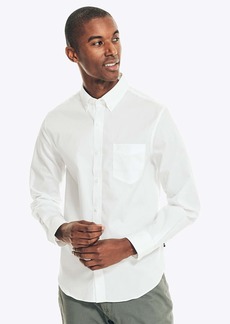 Nautica Mens Wrinkle-Resistant Wear To Work Poplin Shirt