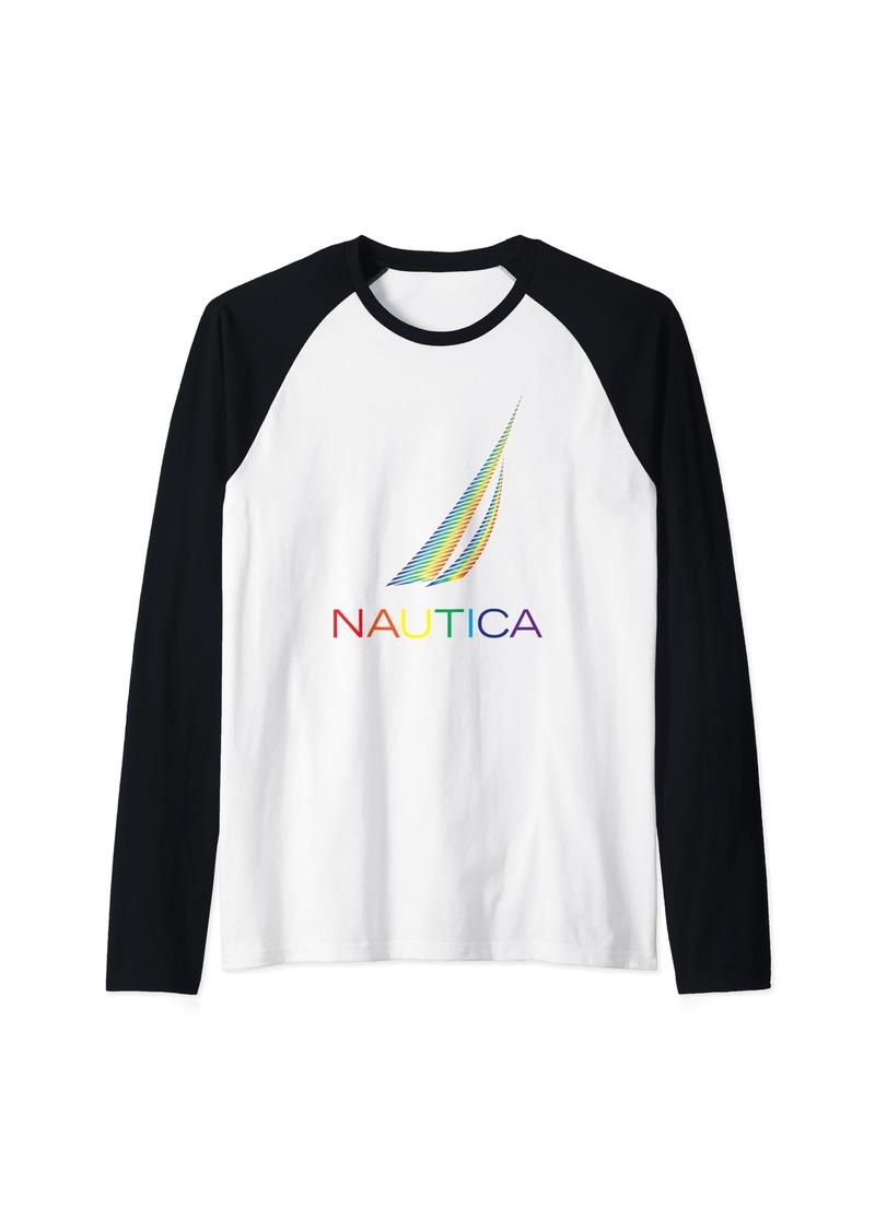 Nautica Pride Vintage Graphic Nautica Signal Logo For Men Raglan Baseball Tee