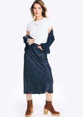 Nautica Printed Satin Slip Skirt