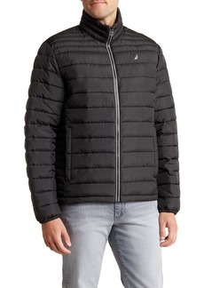 Nautica Quilted Water Resistant Puffer Jacket in Black at Nordstrom Rack