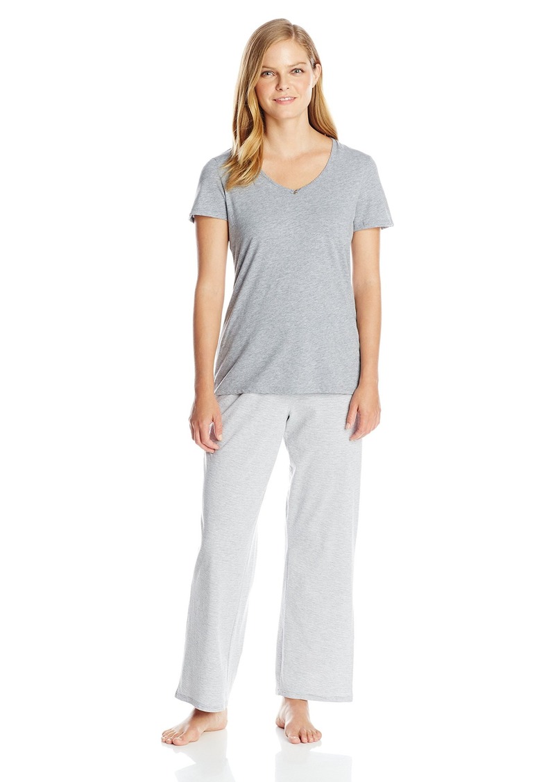 Nautica Nautica Sleepwear Women's Knit Jersey Short Sleeve Pajama Set