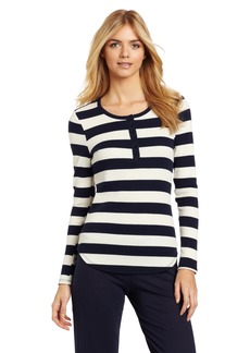 Nautica Sleepwear Women's Striped Henley