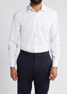 Nautica Slim Fit Solid Dress Shirt in White at Nordstrom Rack
