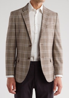 Nautica Stretch Fancies Two-Button Blazer in Tan Plaid at Nordstrom Rack