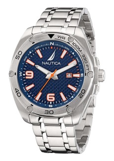 Nautica Tin Can Bay Stainless Steel 3-Hand Watch
