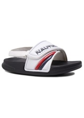 Nautica Toddler Boys Atsee Slide Sandals with Ankle Strap - Americana Logo