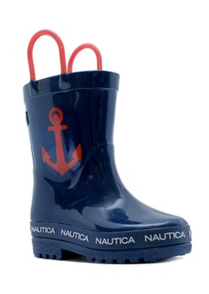 Nautica Toddler Boys Everett Pull On Rain Boots - Ocean Blue, White