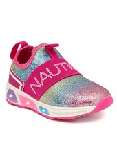 Nautica Toddler Girls Alois Beacon Light Up Slip On Sneakers - Black, Pink