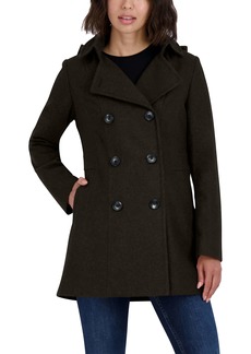 Nautica Women's Double Breasted Peacoat with Removable Hood