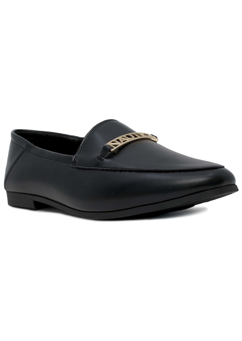 Nautica Womens Faux Leather Loafer