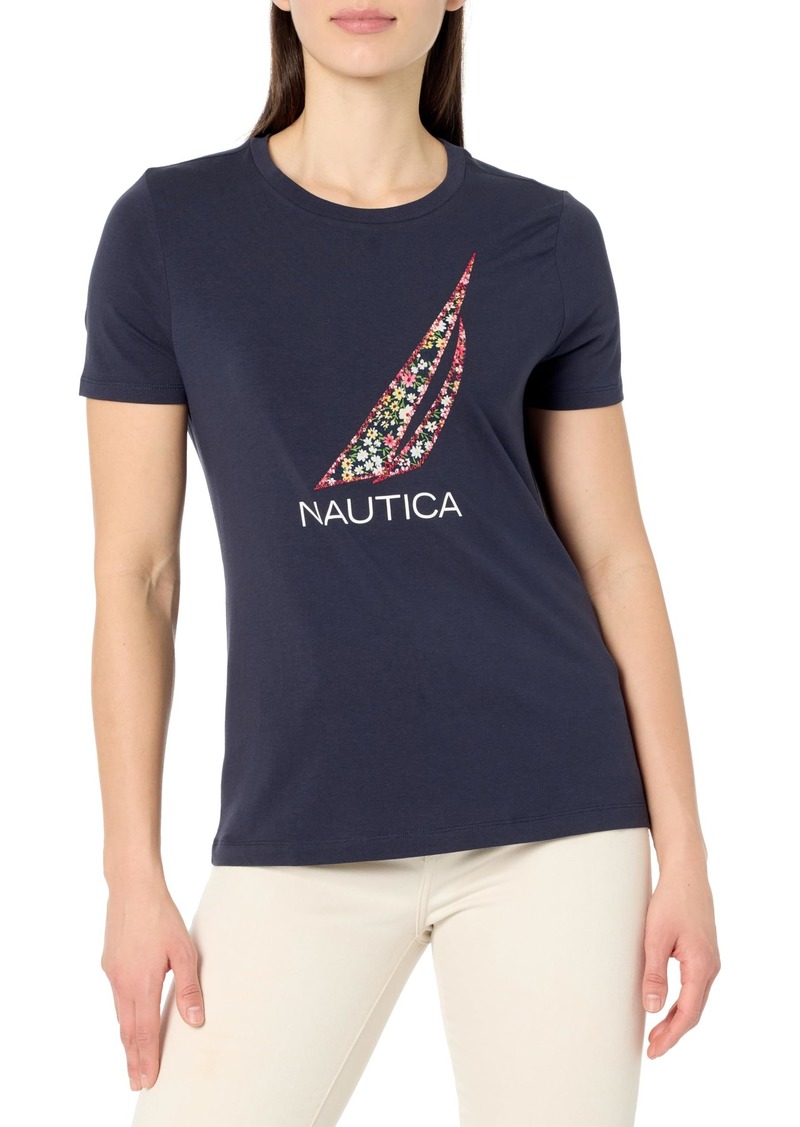 Nautica Women's Graphic Tee Short Sleeve Crew Neckline T-Shirt