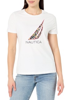 Nautica Women's Graphic Tee Short Sleeve Crew Neckline T-Shirt