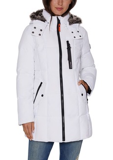 Nautica Women's Heavyweight Puffer Jacket with Faux Fur Lined Hood