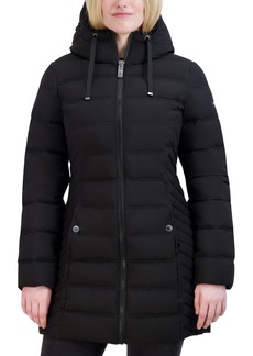 Nautica Women's Hooded Packable Puffer Coat - Black