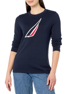 Nautica Women's Pullover Long Sleeve Crewneck Sweater