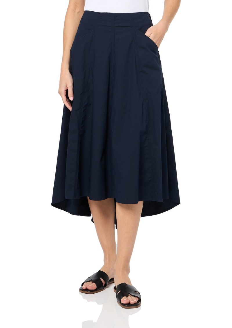 Nautica Women's Ripstop Midi Solid Skirt