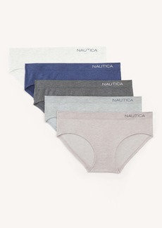 Nautica Womens Seamless Heather Hipster Brief, 5-Pack