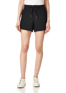 Nautica Women's Standard Solid 4.5" Core Stretch Quick Dry Board Short Swimsuit Bottom with Adjustable Drawstring Waistband Cord