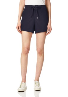 Nautica Women's Standard Solid 4.5" Core Stretch Quick Dry Board Short Swimsuit Bottom with Adjustable Drawstring Waistband Cord