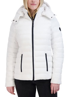 Nautica Women's Stretch Faux-Fur-Hooded Packable Puffer Coat - Winter White