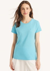 Nautica Womens Sustainably Crafted Solid Crewneck T-Shirt