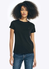 Nautica Womens Sustainably Crafted Solid Crewneck T-Shirt