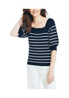 Nautica Women's Sustainably Crafted Striped Square-Neck Top