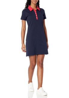 Nautica Women's Woven Collar Polo Short Sleeve Dress